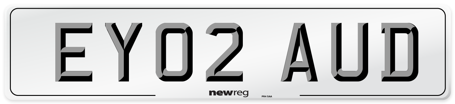 EY02 AUD Number Plate from New Reg
